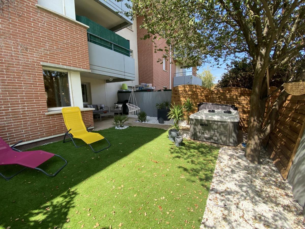 Ferienwohnung Le Jungle : T2 Avec Jardin Et Jacuzzi Blagnac Exterior foto